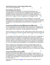 Peterskirken Arkitekturanalyse