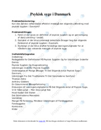 Psykisk syge i Danmark