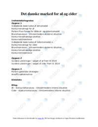 Det danske marked for øl og cider