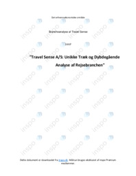 Branceanalyse af Travel Sense
