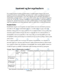 Anatomi og bevægelseslære