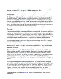 Argumentér for imod ytringsfrihedens grænser