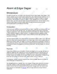 L’Absinthe af Edgar Degas Billedanalyse