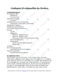 Guldnotat til reklamefilm for Brobizz