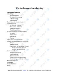 Cocios Internationalisering