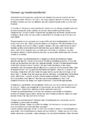 Hansen og maskinsnedkeriet | Analyse