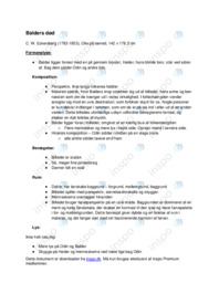 Noter til Balders Død af C.W. Eckersberg