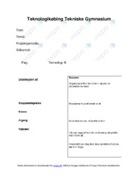 Skabelon til teknologirapport