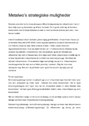 Metalwo’s strategiske muligheder | Afsætning