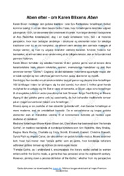 Aben | Karen Blixen
