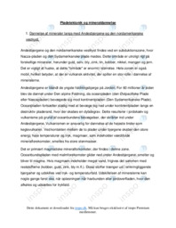 Dannelse af Mineraler og Pladetektonik