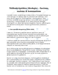 Mellemkrigstiden: Ideologier | fascisme, nazisme & kommunisme