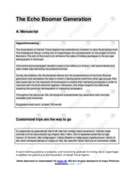 The Echo Boomer Generation | Manuscript og E-mail