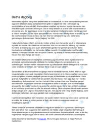 Beths dagbog Dokumentaranalyse