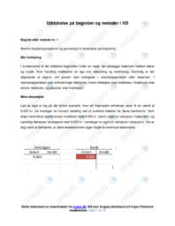 Uddybelse på begreber og metoder i VØ