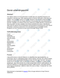 Dansk udlændingepolitik | SSO