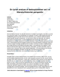 En digters sidste sang, Saa Standsed og Mennesket og digteren