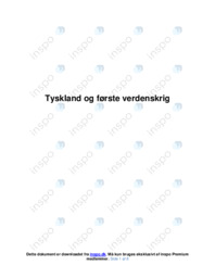 Tyskland og første verdenskrig