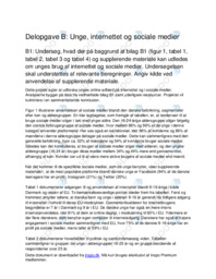 Delopgave B Unge, internettet og sociale medier