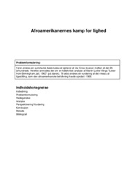 Afroamerikanernes kamp for lighed | DHO