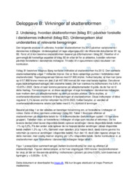 Delopgave B Virkninger af skattereformen