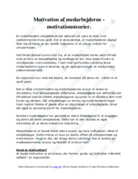 Motivation af medarbejderne | motivationsteorier.