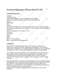 Danske Bank og CSR | SRO