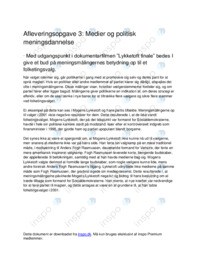 Meningsmålingers betydning og Lykketoft finale