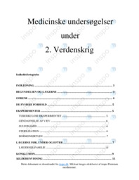 Medicinske Eksperimenter under Anden Verdenskrig