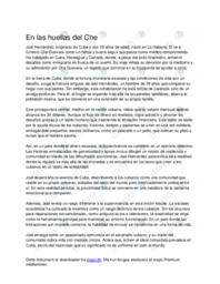 En las huellas del Che Oversættelse og resume