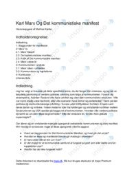Karl Marx og Kommunisme