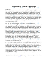 Begreber og teorier i sygepleje