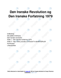 Den Iranske Revolution og Den Iranske Forfatning 1979