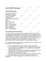 Jyske Bank Synopsis
