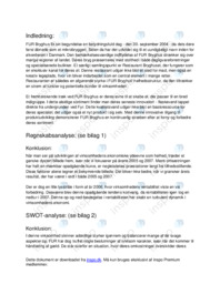 SWOT Analyse af Fur Bryghus Aps