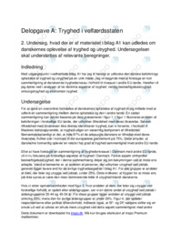 Delopgave A Tryghed i velfærdsstaten
