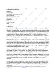 Nationalismens betydning for 1. verdenskrig