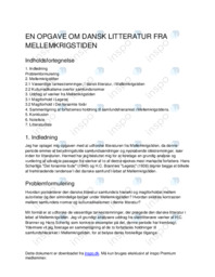 Større opgave i Dansk A om dansk litteratur fra mellemkrigstiden