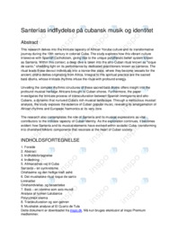 SRP om Santerías indflydelse på cubansk musik og identitet