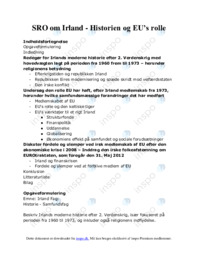 Irland | Historien og EU’s rolle | SRO