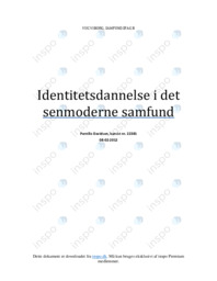 Identitetsdannelse i Senmoderne | Reality-shows i Fokus | SSO