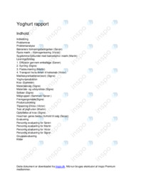 Yoghurt Fremstilling