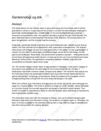 Genteknologi og etik | SOP