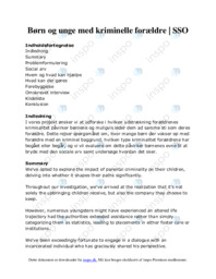 Jugendliche mit kriminellem hintergrund | SSO