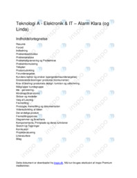 Fremstilling af alarm Teknologirapport