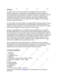 Den Russiske Økonomi og Carlsberg | SOP