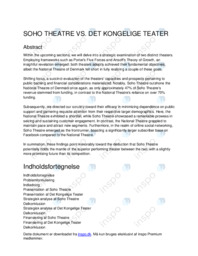SOP om Soho Theatre med virksomhedsanalyse