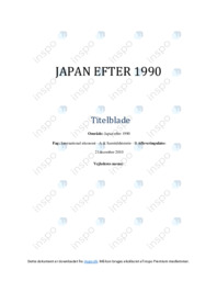 SOP om Japan efter 1990