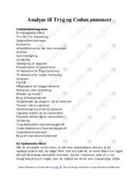 Analyse til Tryg og Codan annoncer