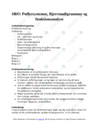 SRO-Puffersystemer, Bjerrumdigrammer og funktionsanalyse